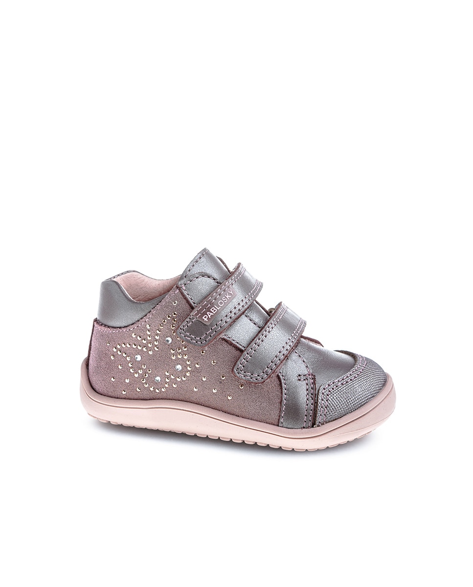 Botas para Bebés Pablosky de Pele com Velcro Roxo-1
