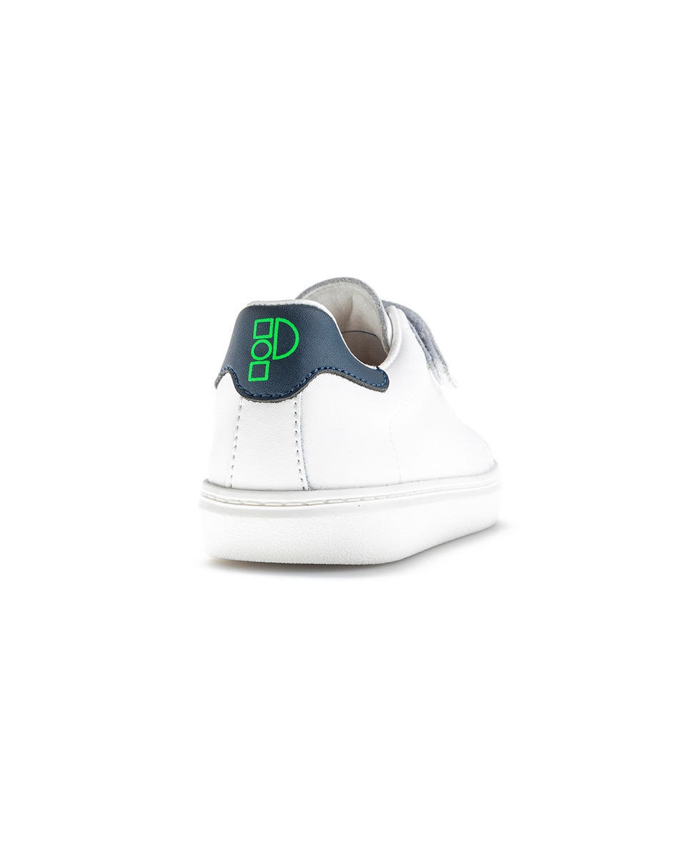 Sapatilhas Pablosky de Pele com Velcro Azul-6