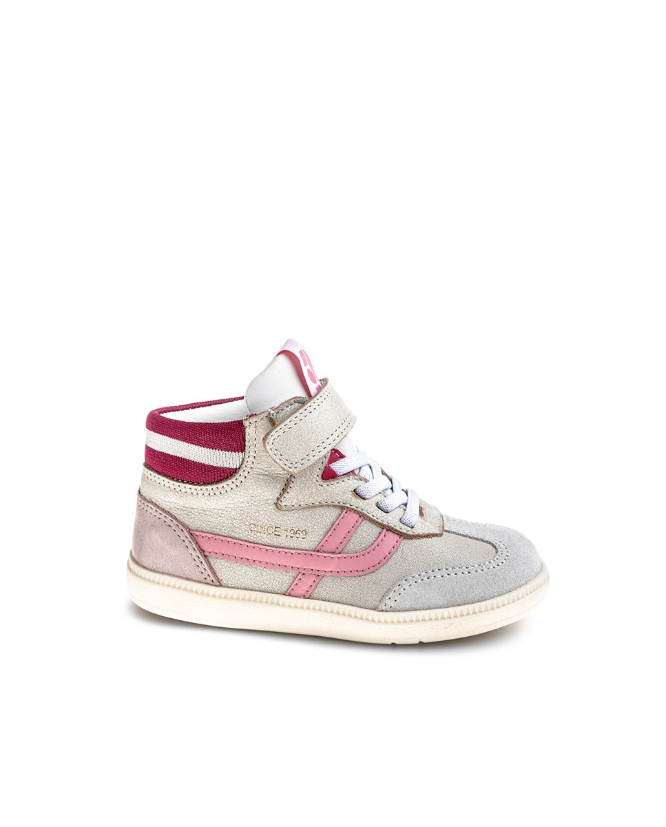 Sapatilhas Infantil Pablosky com Velcro Rosa-1