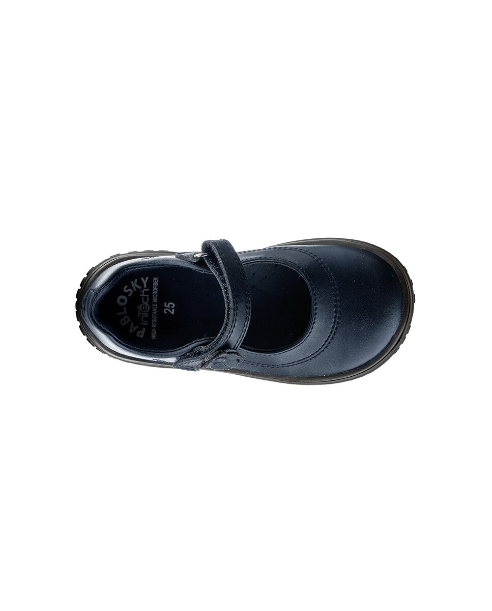 Merceditas Têxteis com Velcro Azul-5