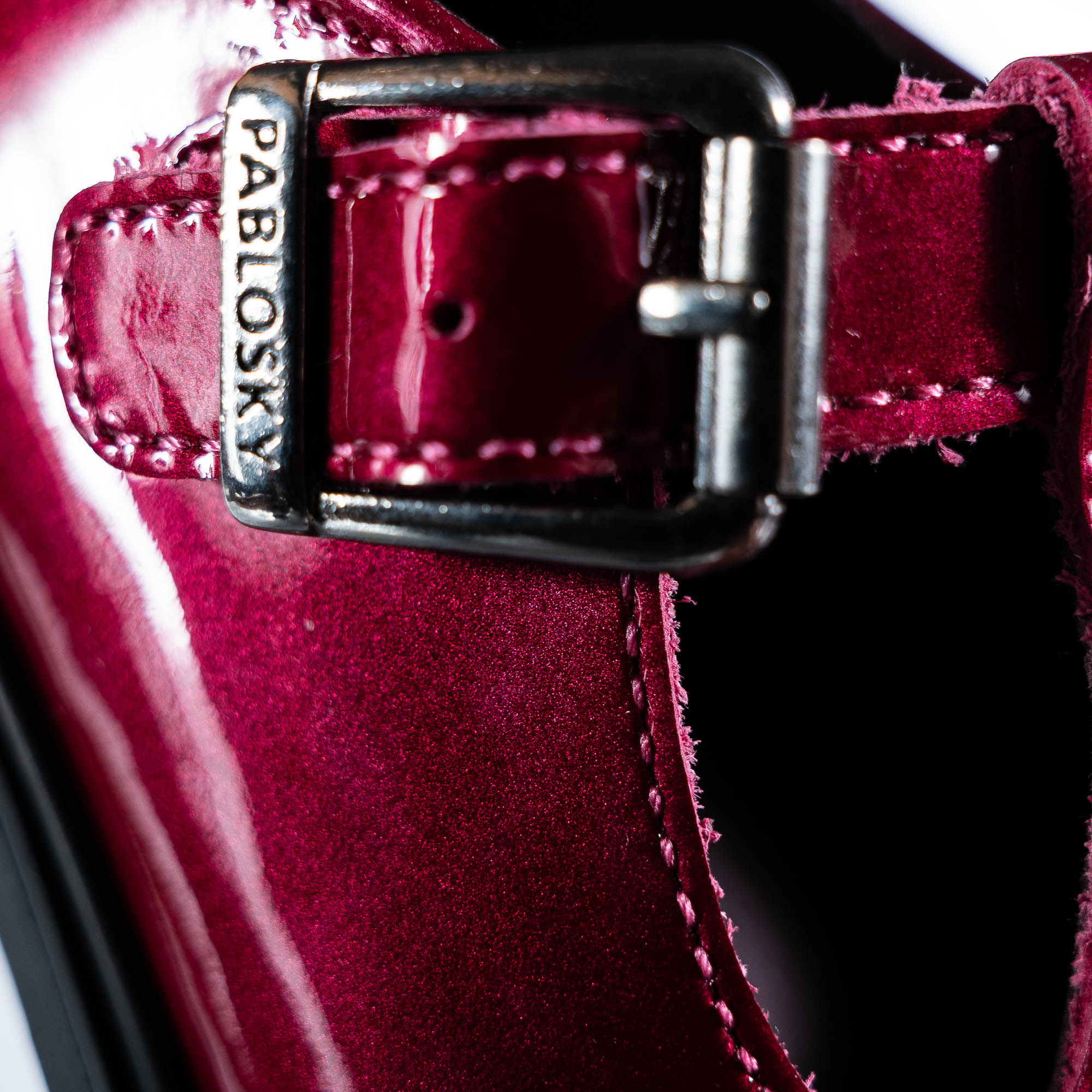 Sapatos de Presilha Infantil Pablosky de Pele com Fivela Rosa-4