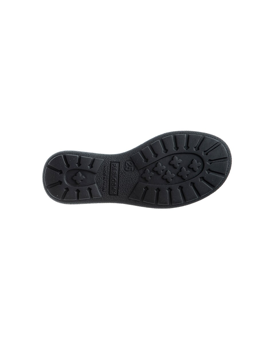 Sapatos de Presilha Infantil Pablosky de Pele com Elástico Preto-2