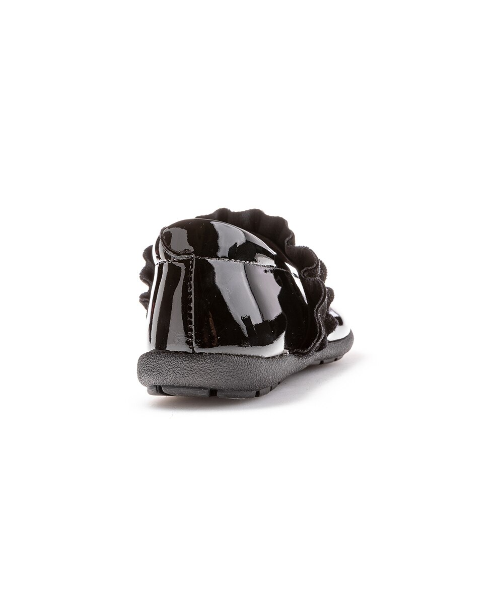 Sapatos de Presilha Infantil Pablosky de Pele com Elástico Preto-5