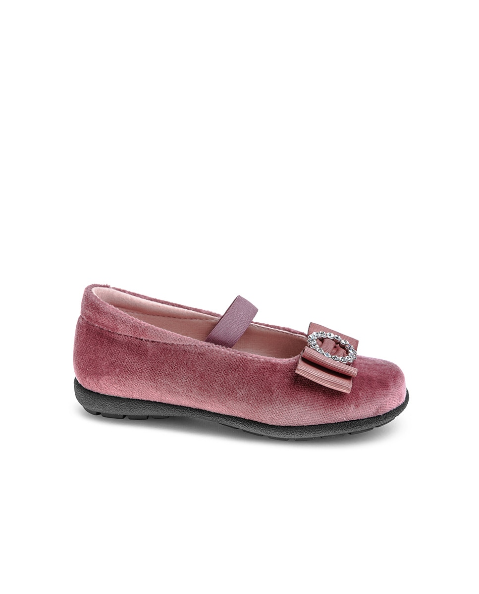 Sapatos de Presilha Infantil Pablosky com Elástico Rosa-1