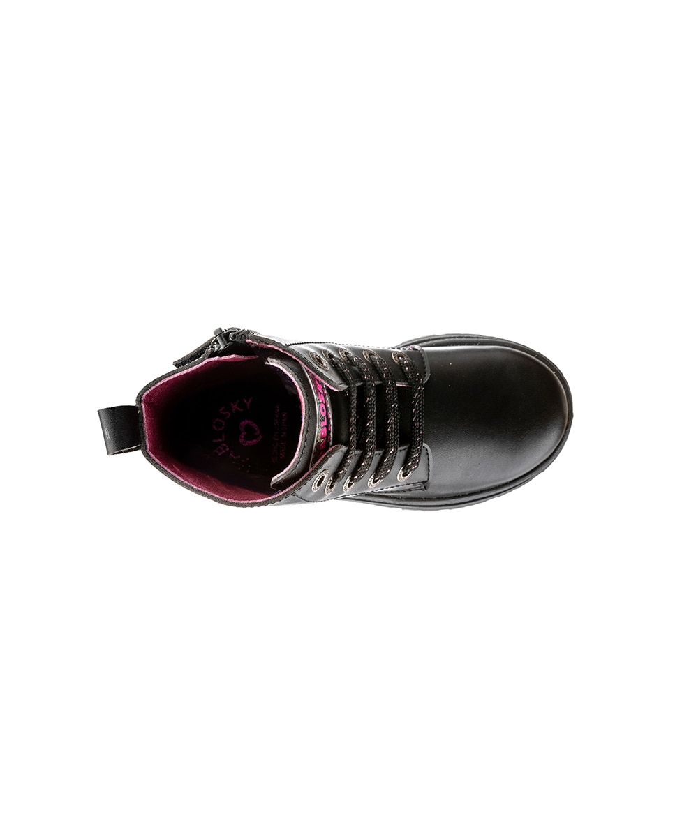 Botins Pablosky Têxteis com Fecho Zip Preto-3