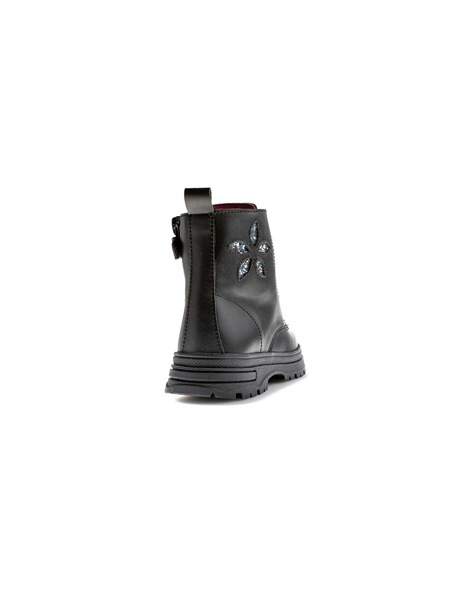 Botins Pablosky Têxteis com Fecho Zip Preto-5