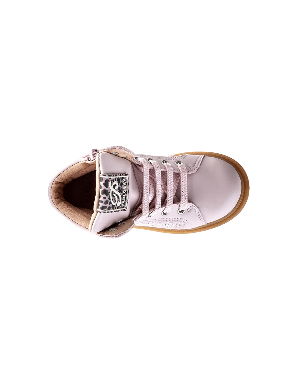 Botins Pablosky com Atacadores Rosa-4