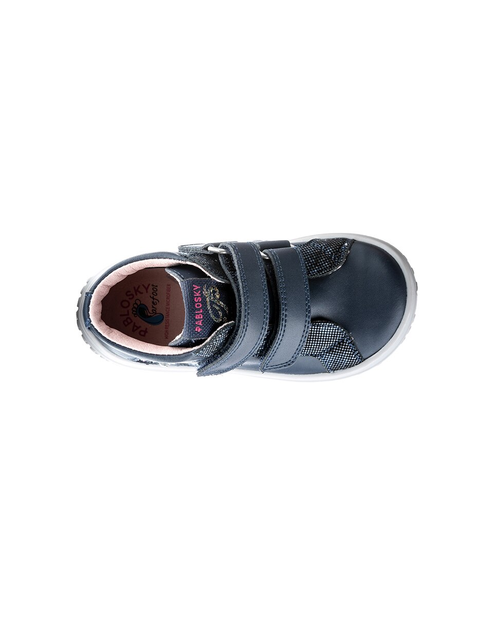 Botins Pablosky Têxteis com Velcro Azul-5