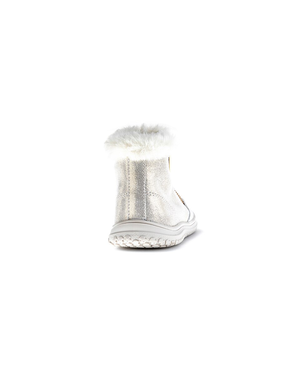 Botins Pablosky de Pele com Fecho Zip Branco-7