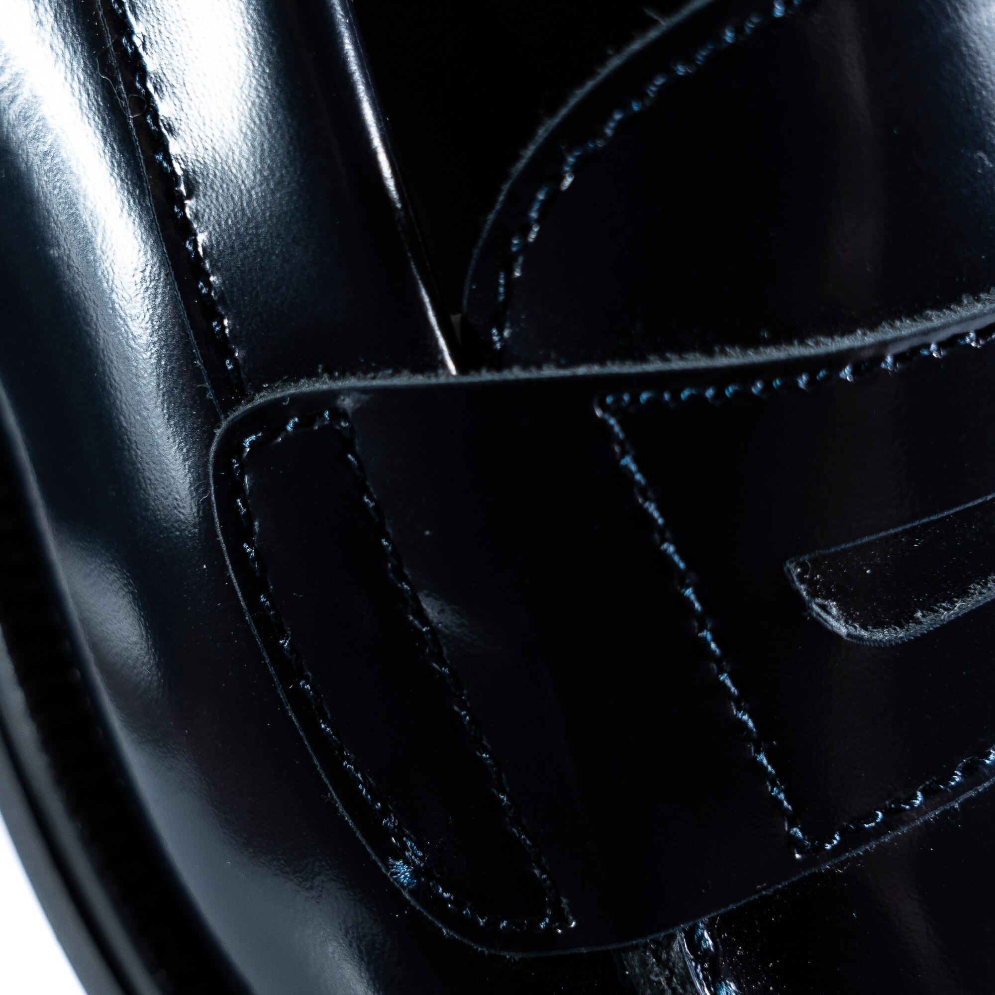 Mocassins Infantil de Pele Abertos Azul-4