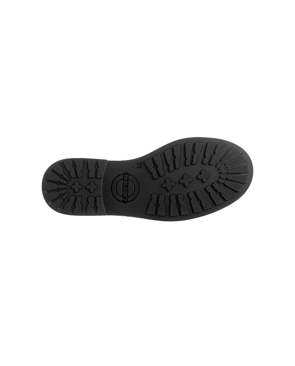 Mocassins Infantil Pablosky de Pele para a Escola Azul-3