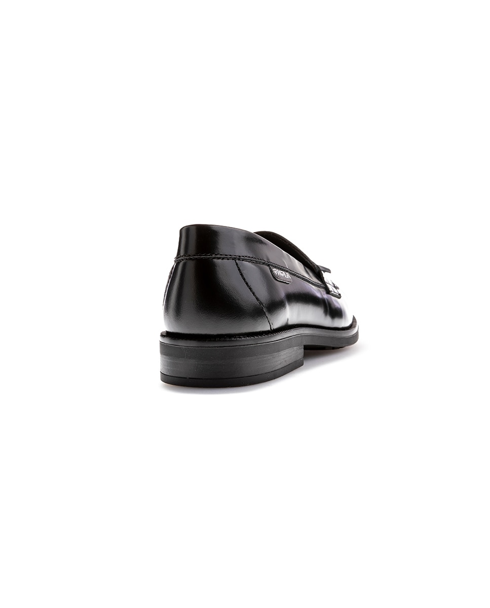 Mocassins em Pele para Uniforme Escolar Preto-4