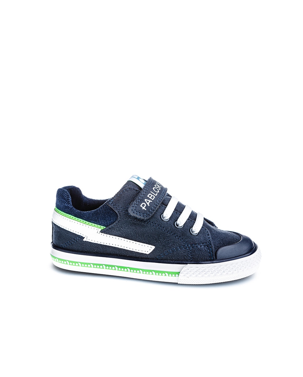 Sapatilhas Pablosky Têxteis com Velcro Azul-1