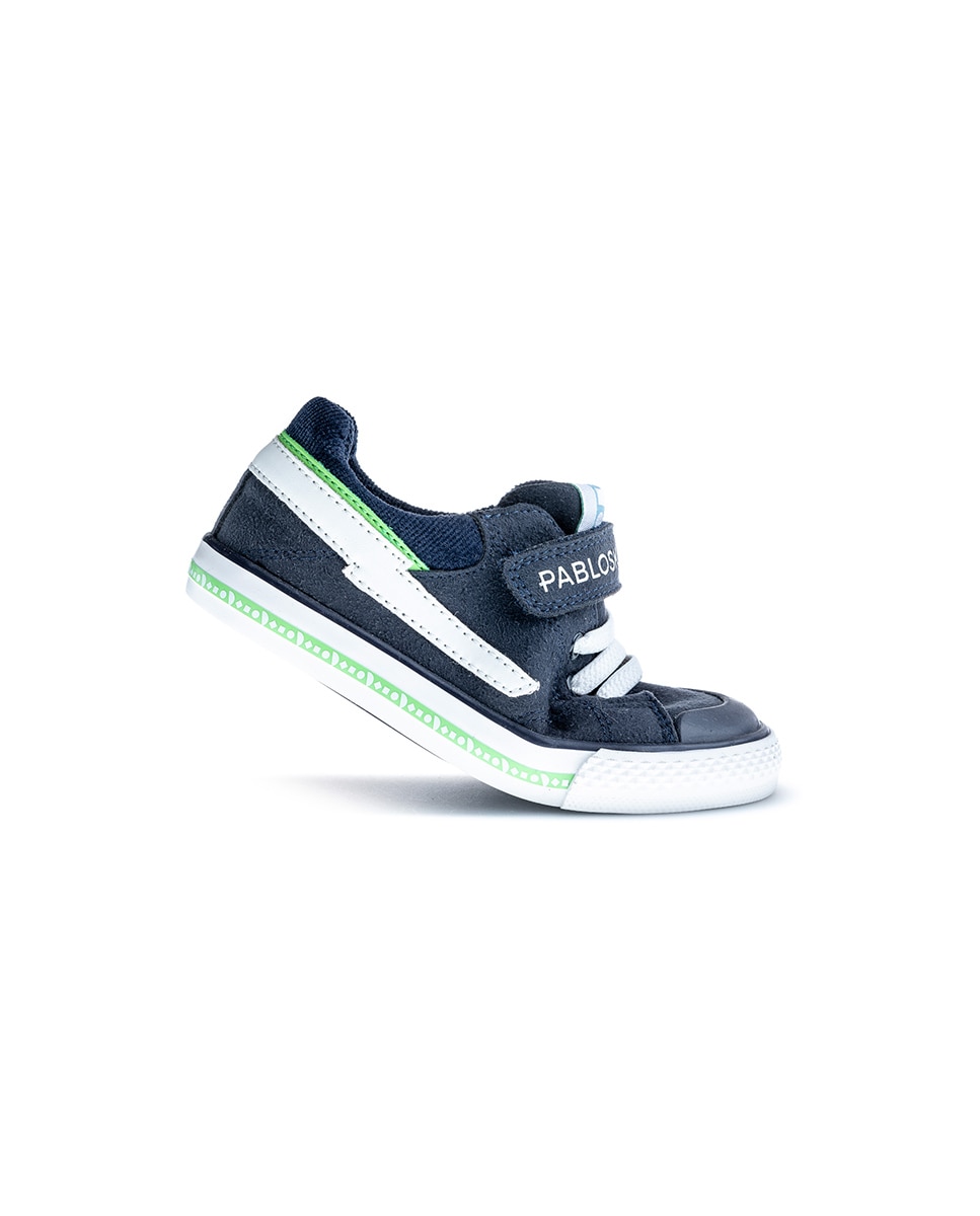 Sapatilhas Pablosky Têxteis com Velcro Azul-6