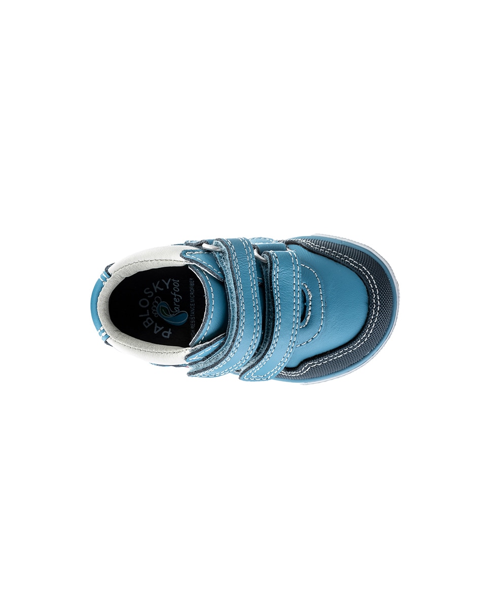 Botas para Bebés Pablosky de Pele com Velcro Azul-3