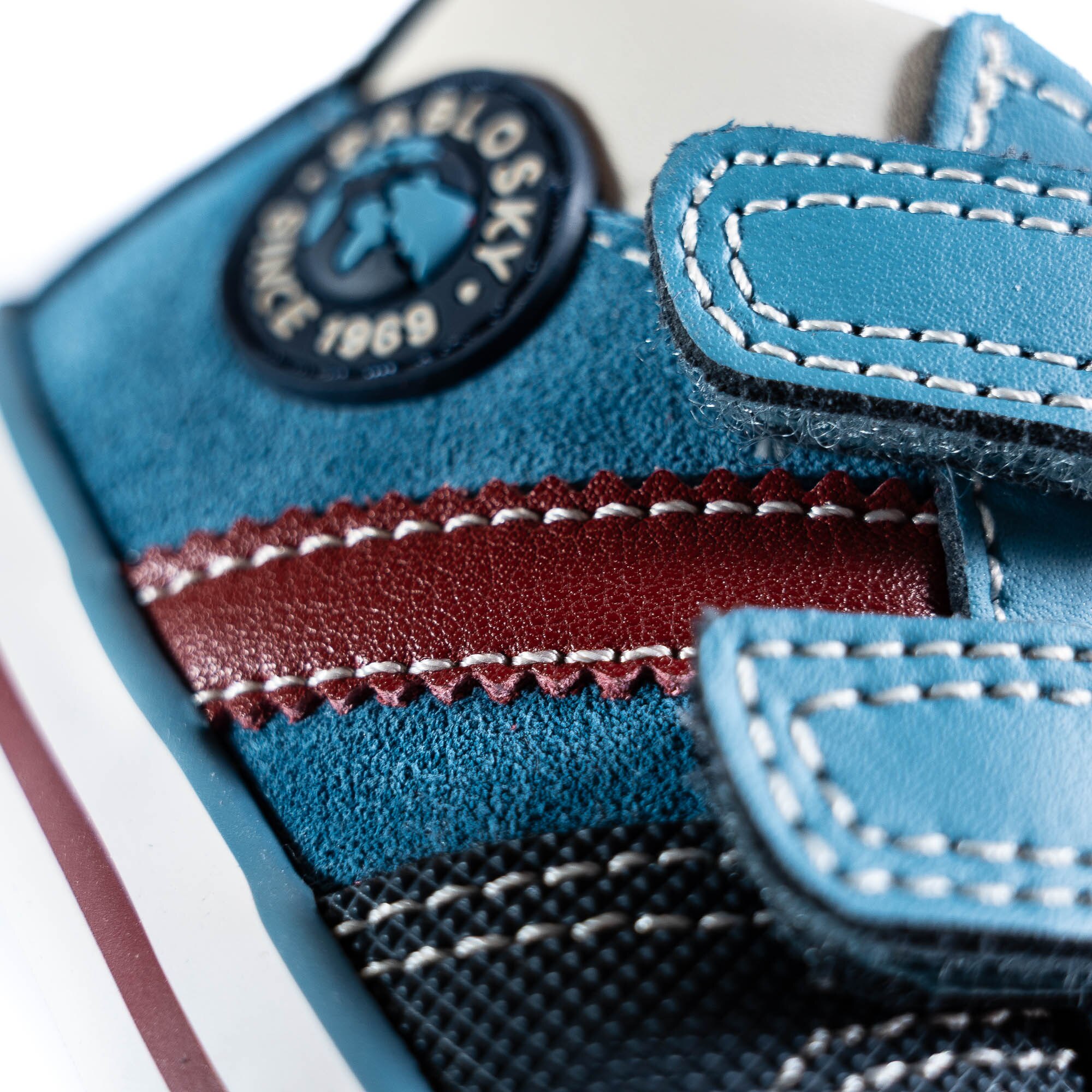 Botas para Bebés Pablosky de Pele com Velcro Azul-4
