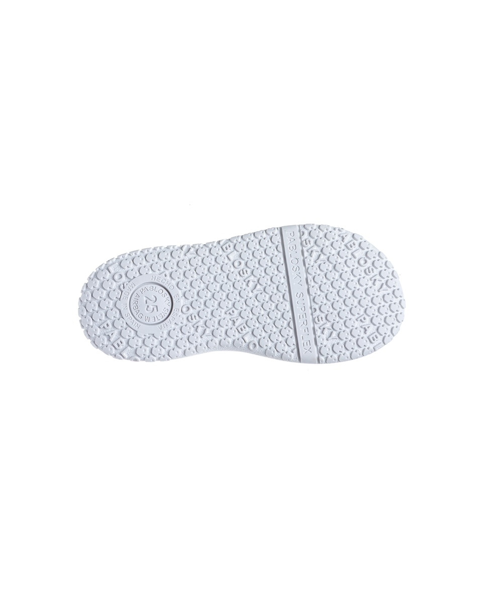 Sapatilhas Infantil Pablosky de Pele com Velcro Azul-3