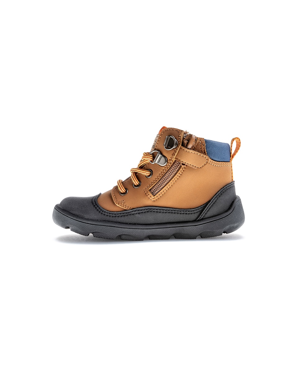Botas Infantil Pablosky Barefoot com Fecho Zip Castanho-8