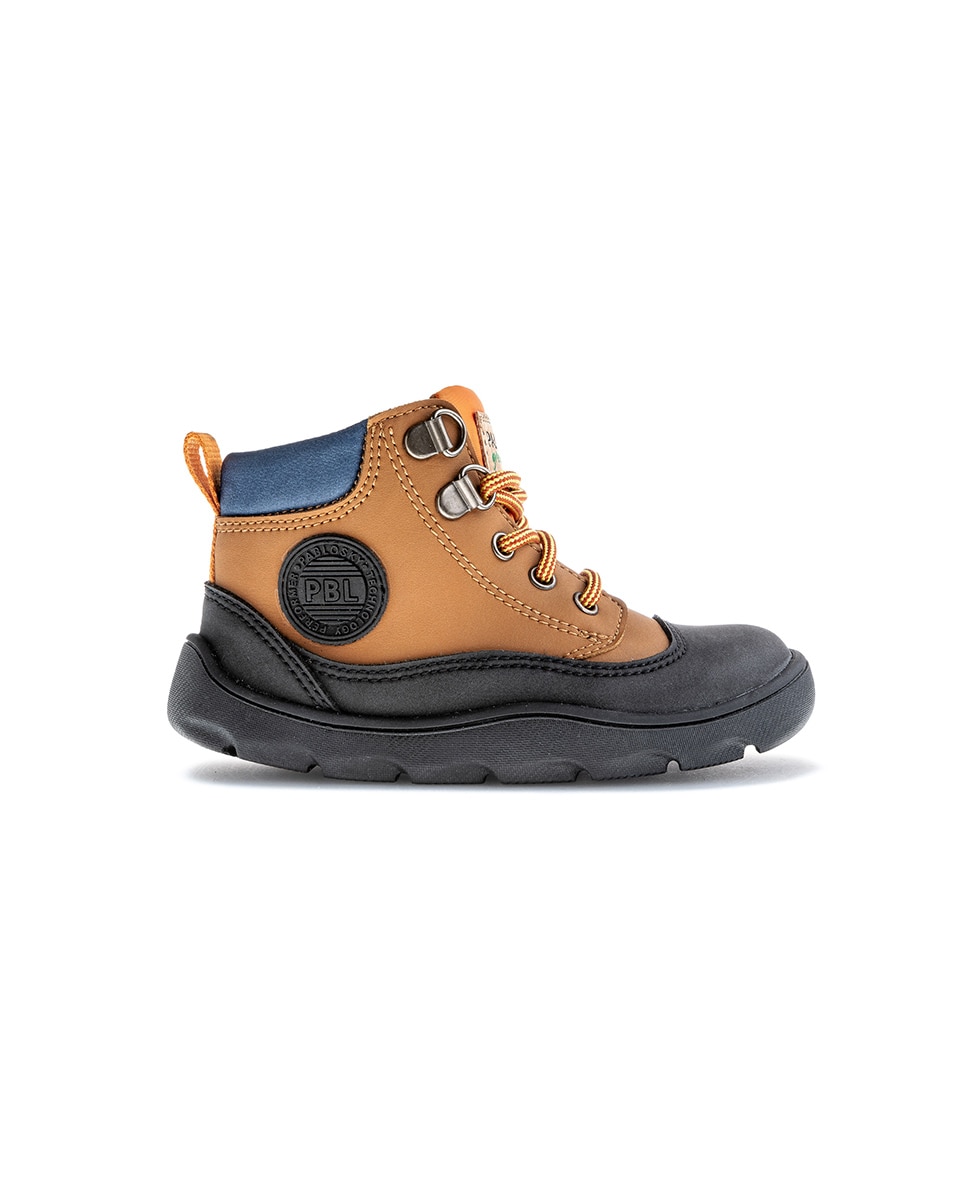 Botas Infantil Pablosky Barefoot com Fecho Zip Castanho-10