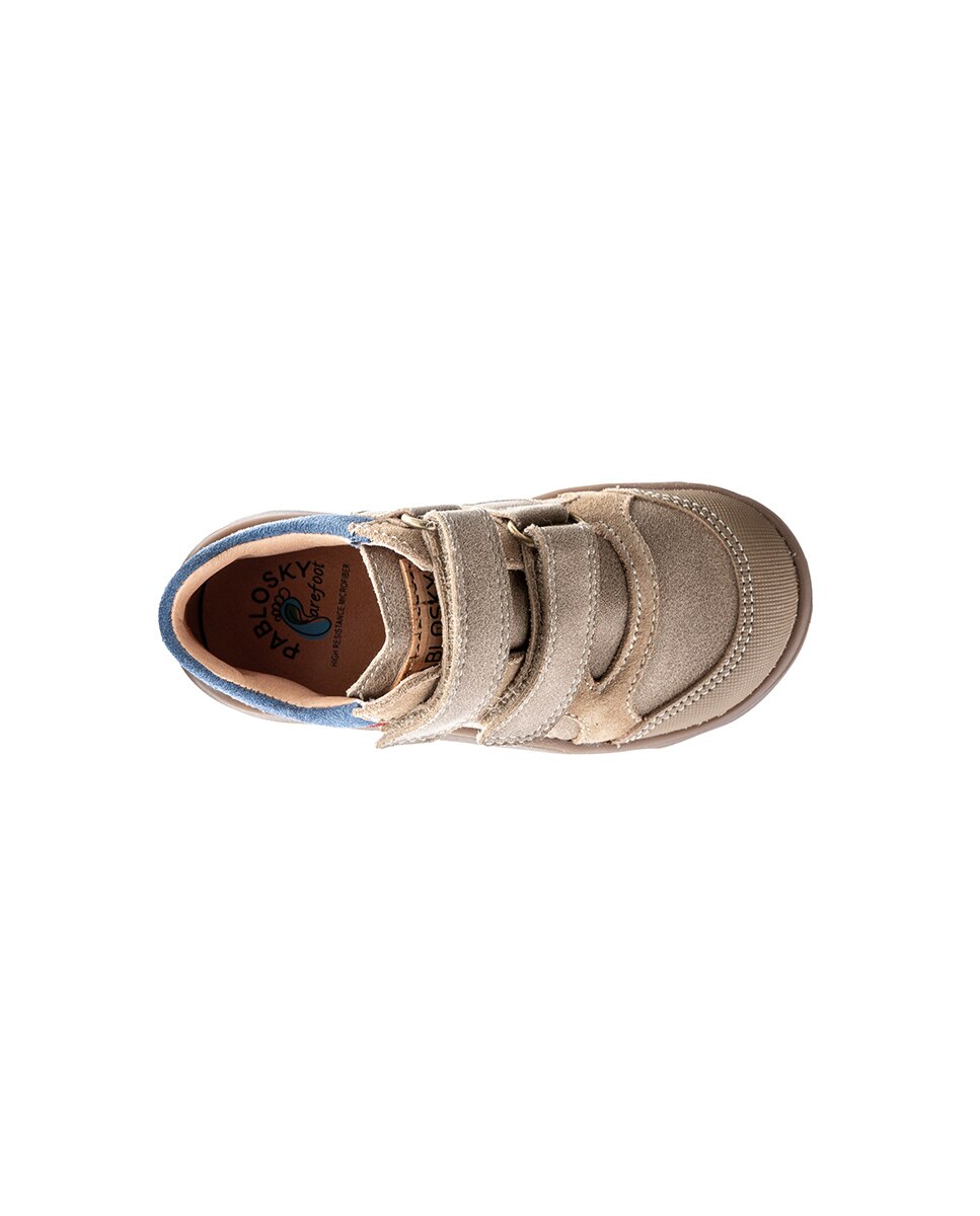 Botas Infantil Pablosky com Velcro Bege-5