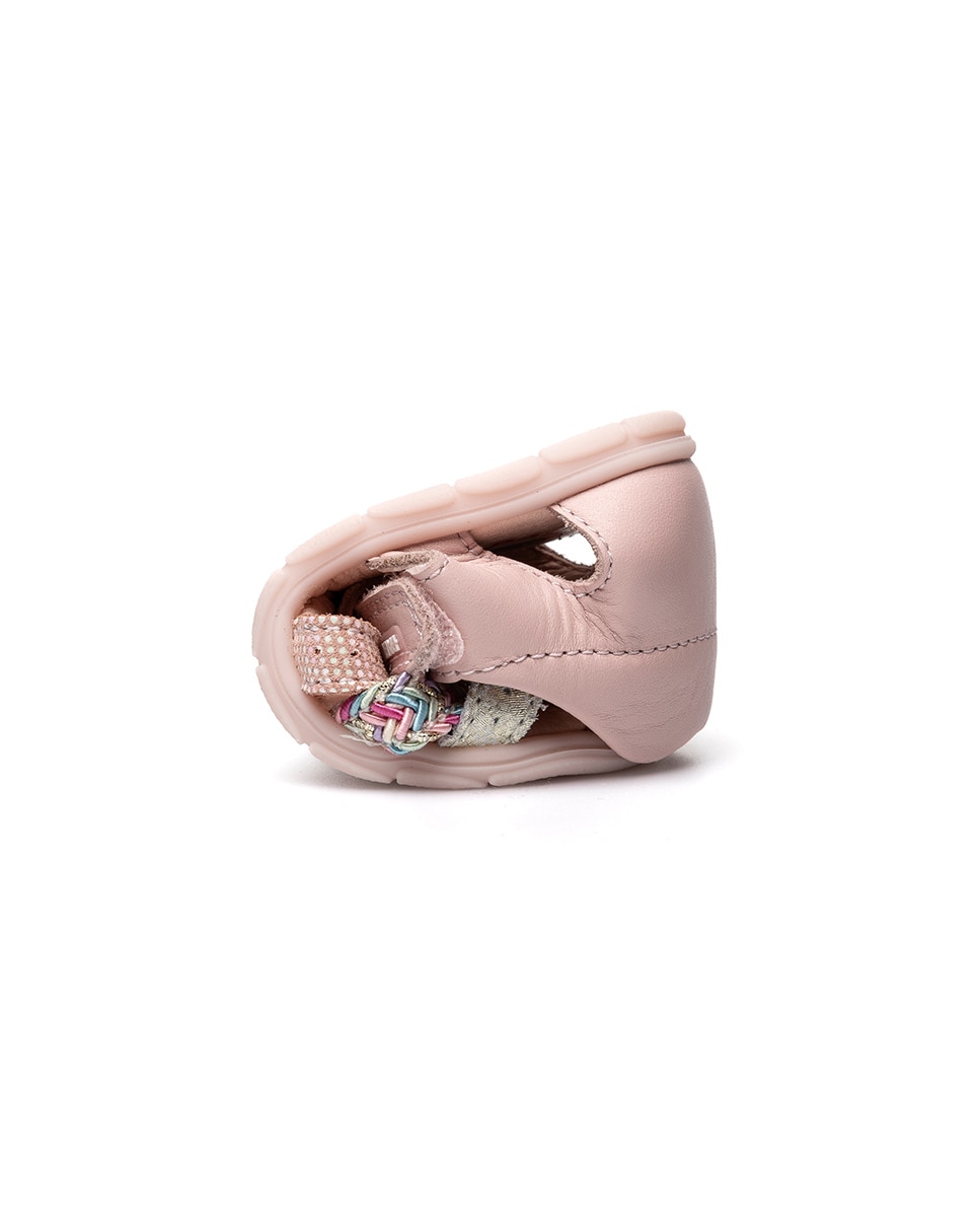 Sandálias para Bebé Barefoot com Velcro Pablosky Rosa-claro-2