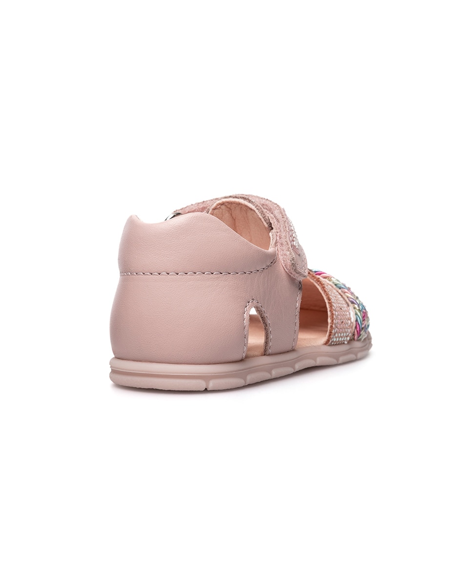 Sandálias para Bebé Barefoot com Velcro Pablosky Rosa-claro-6
