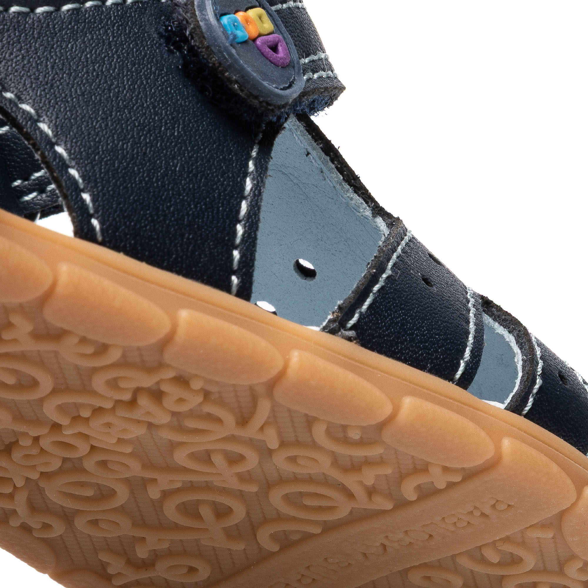 Sandálias para Bebé Barefoot com Velcro Azul-marinho-3