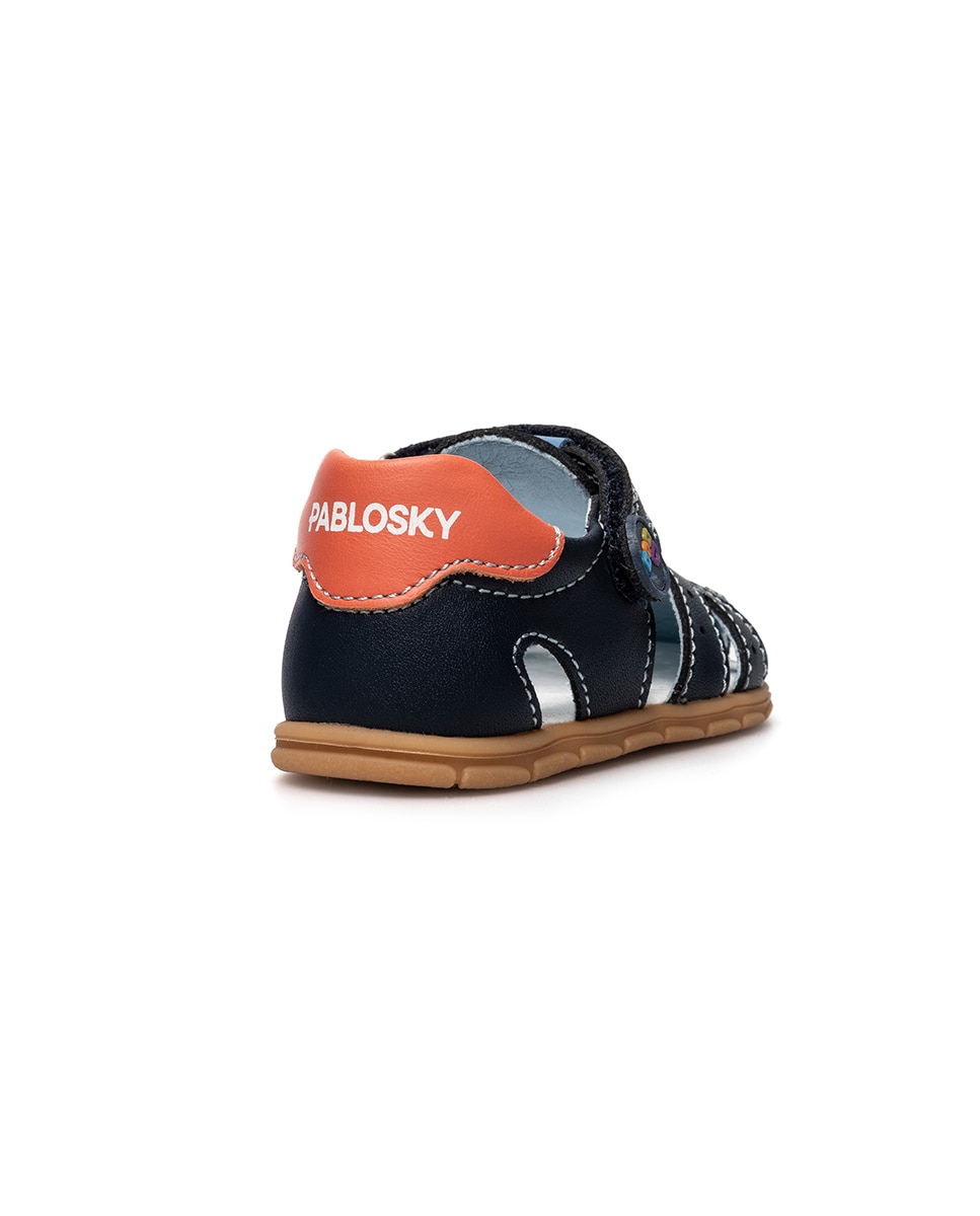 Sandálias para Bebé Barefoot com Velcro Azul-marinho-6