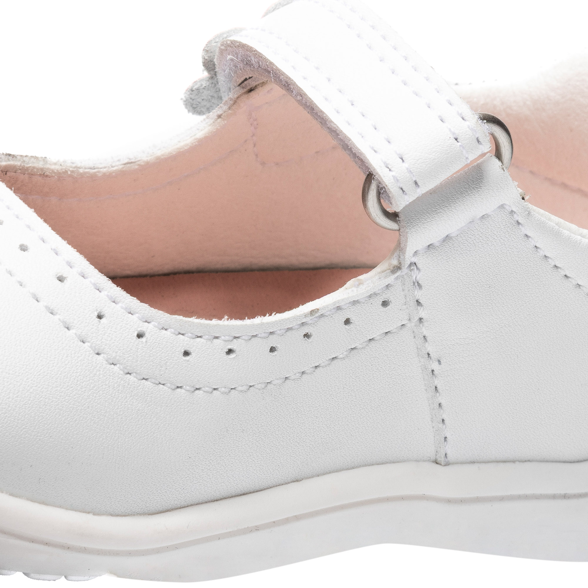 Merceditas para Bebé Barefoot com Velcro Branco-3