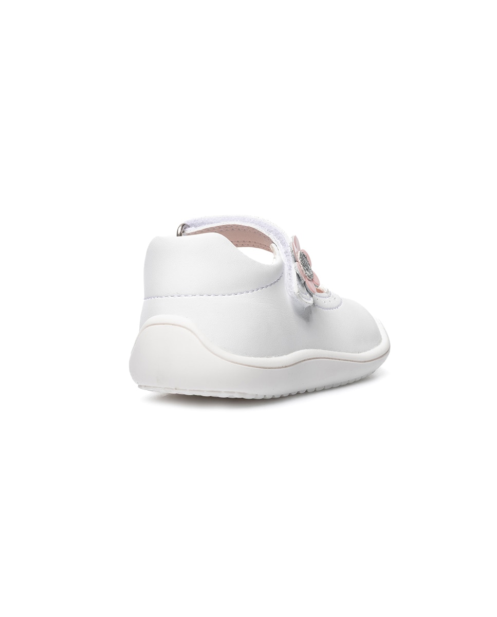 Merceditas para Bebé Barefoot com Velcro Branco-6