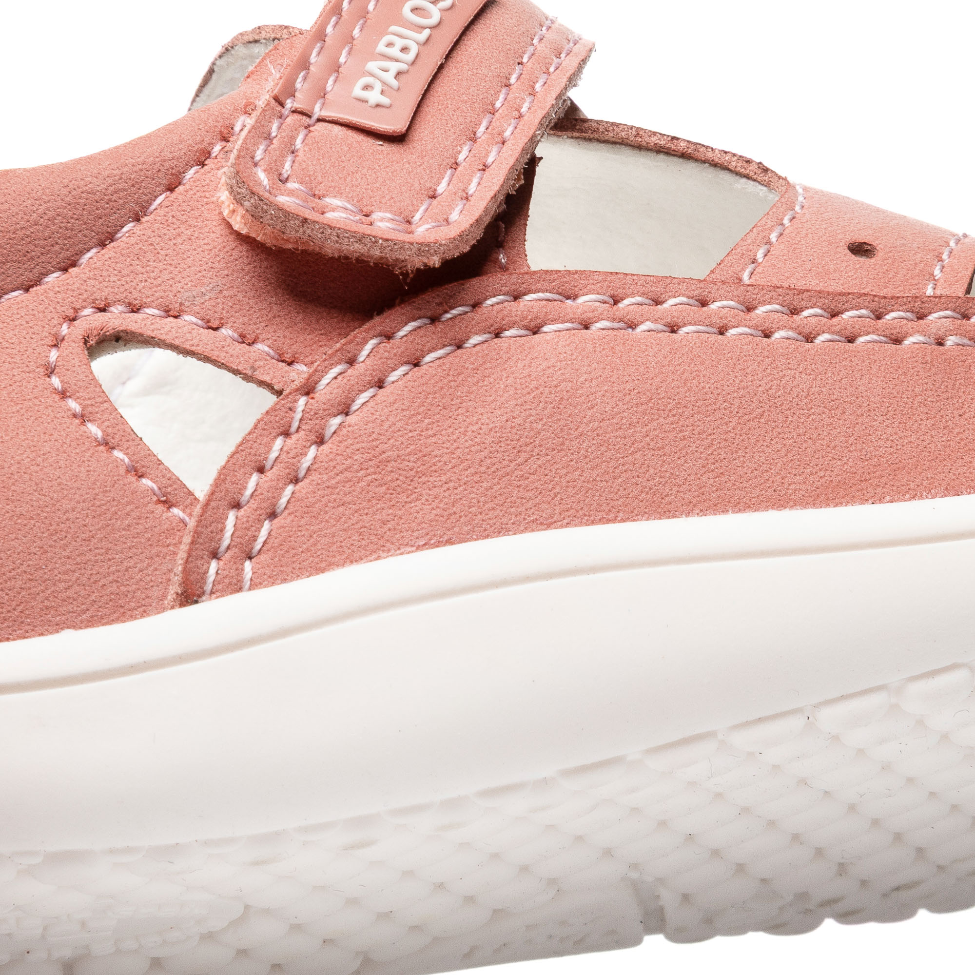 Sandálias para Bebé Barefoot com Velcro Pablosky Rosa-claro-3