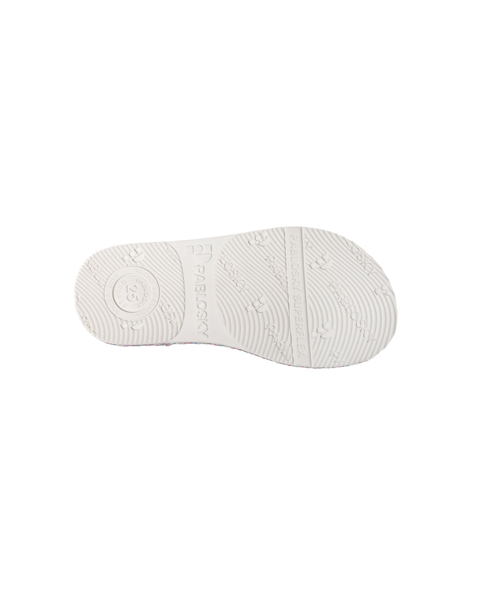 Sandálias Abertas Infantil com Velcro Pablosky Branco-4