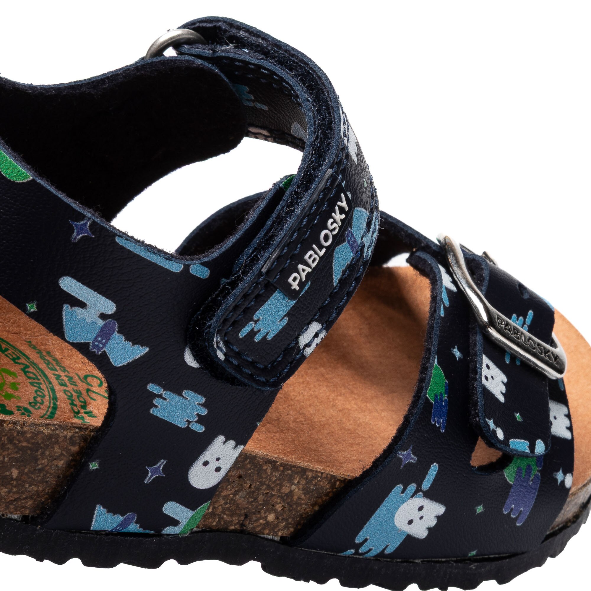 Sandálias Abertas Infantil com Velcro Azul-marinho-2