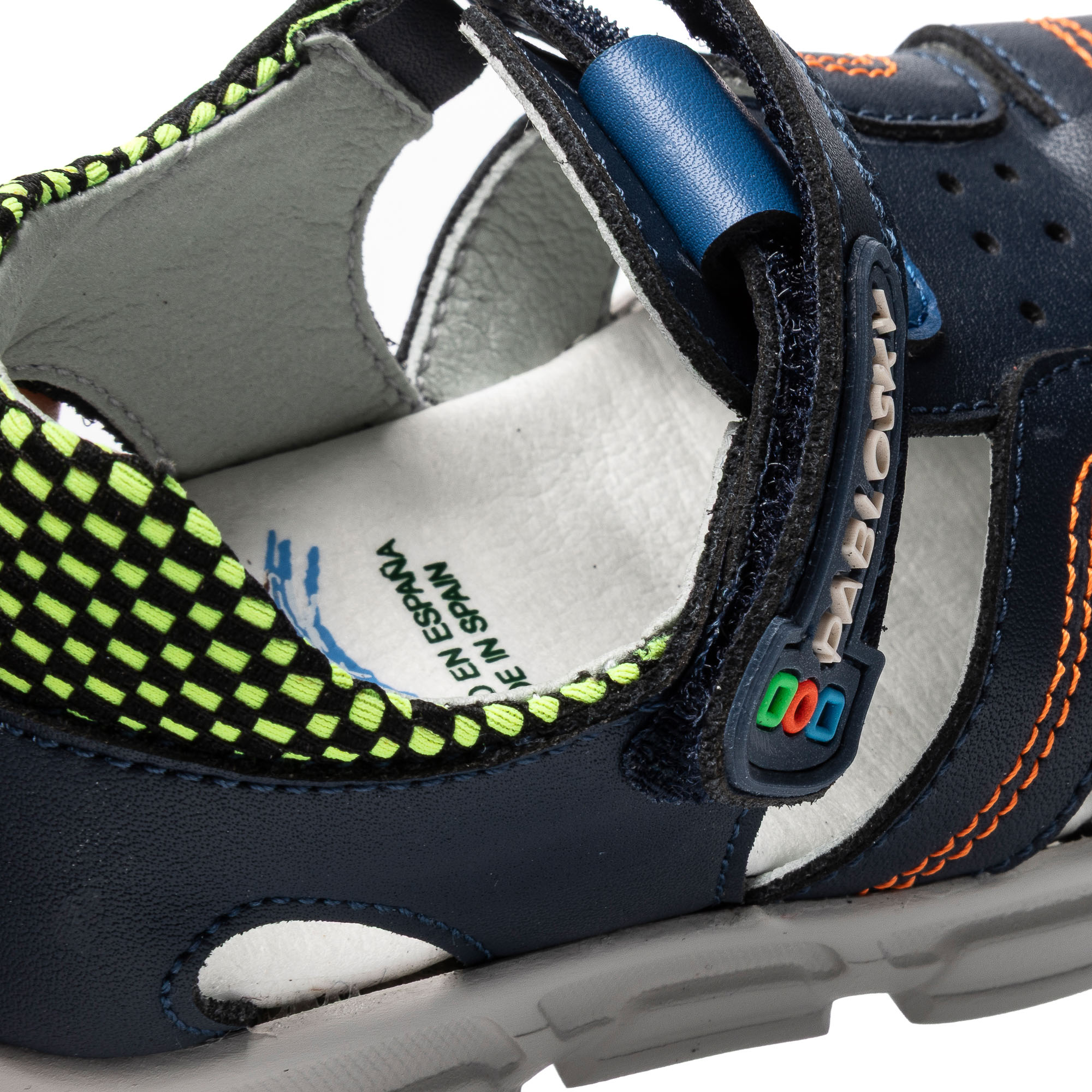 Sandálias Fechadas Infantil com Velcro Azul-marinho-3