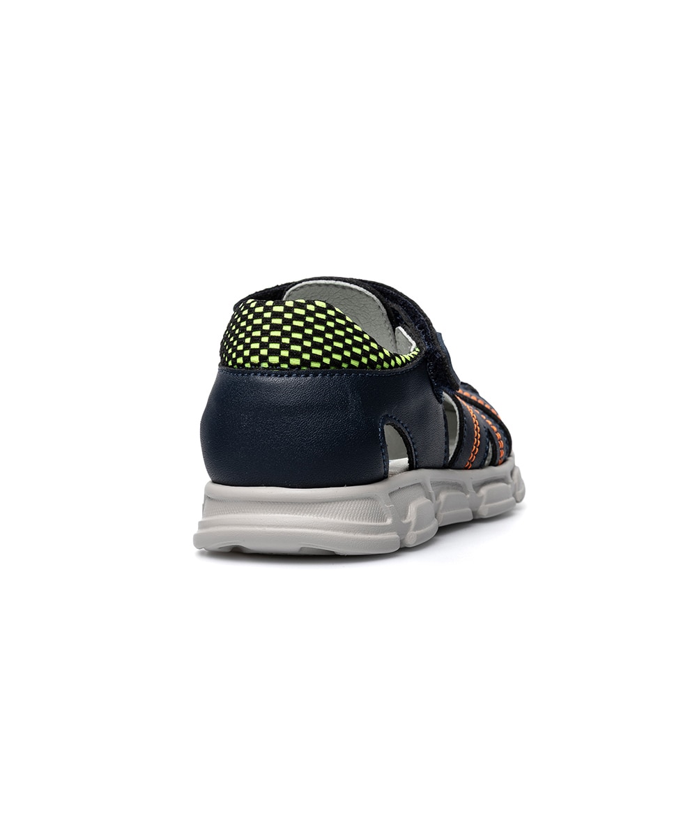 Sandálias Fechadas Infantil com Velcro Azul-marinho-6