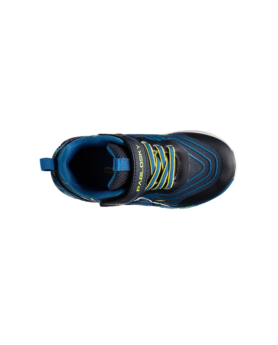 Sapatilhas Desportivas Infantil Pablosky com Velcro Azul-3