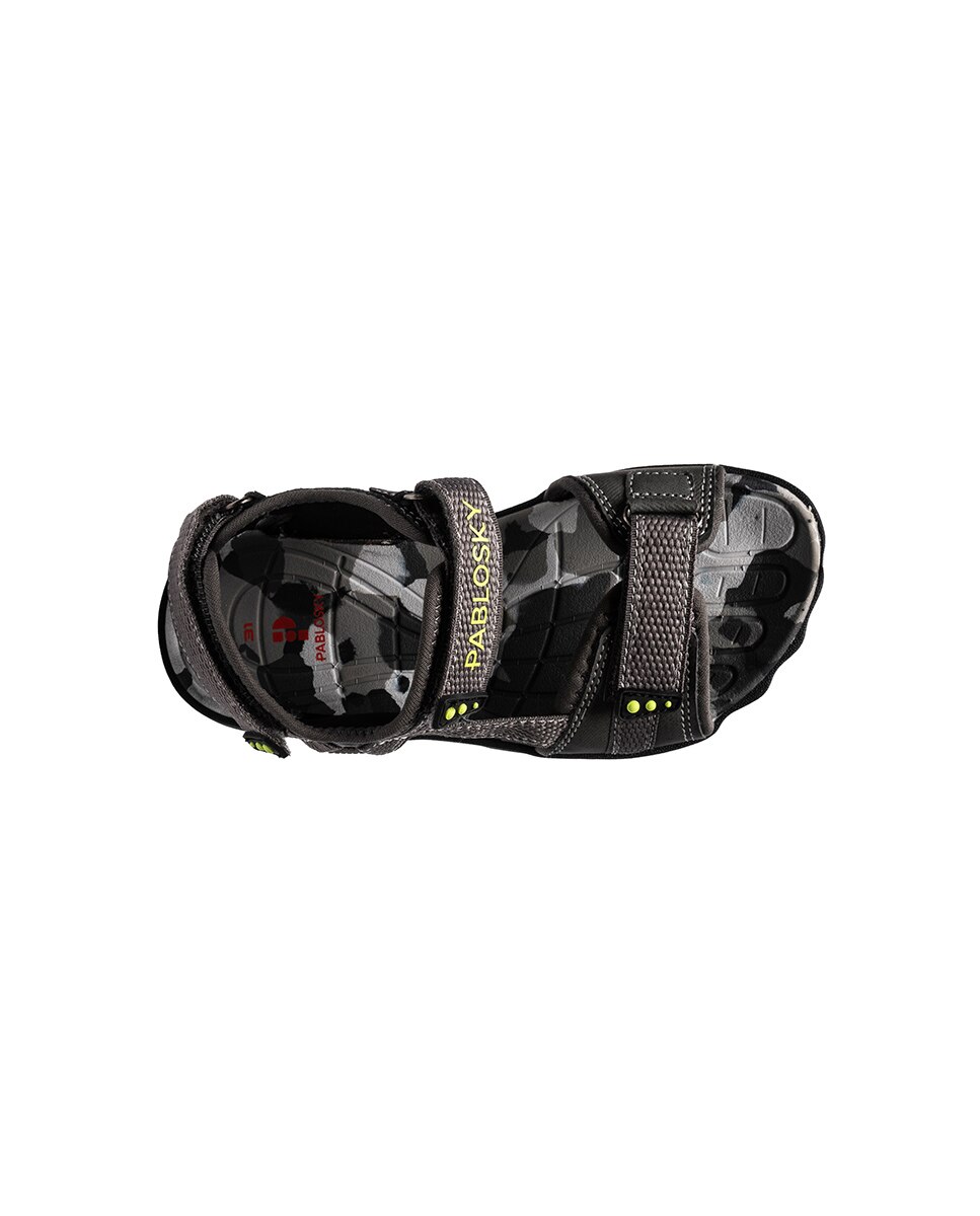 Sandálias Abertas Infantil com Velcro Preto-4