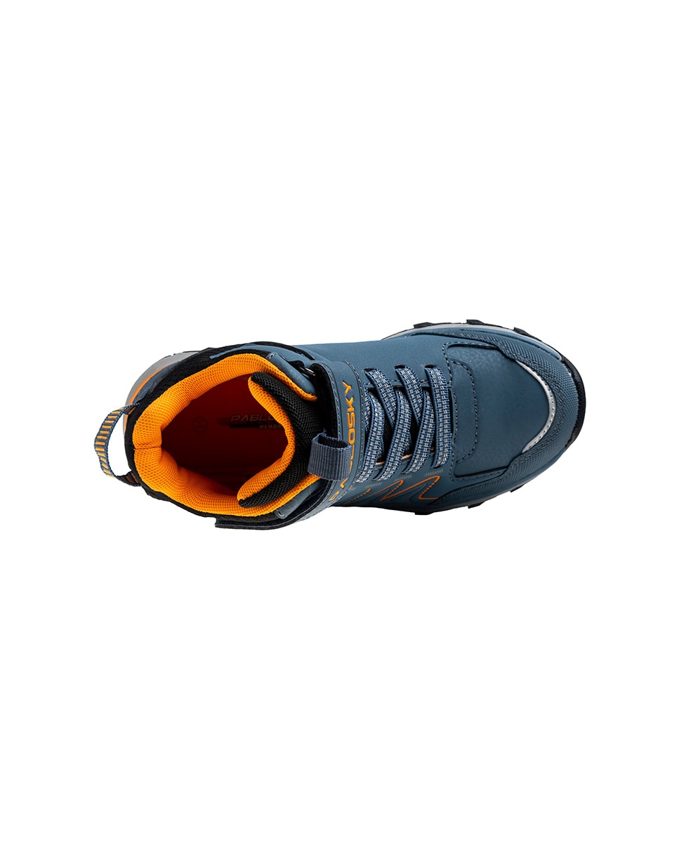 Sapatilhas Desportivas Infantil Pablosky com Velcro Cinzento-4