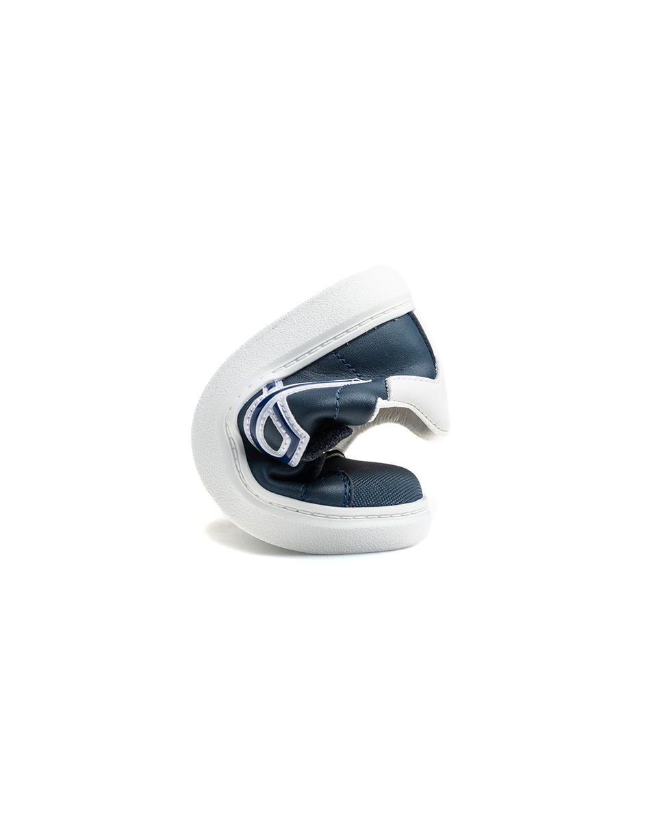 Sapatilhas Desportivas Infantil Pablosky de Pele com Velcro Azul-2