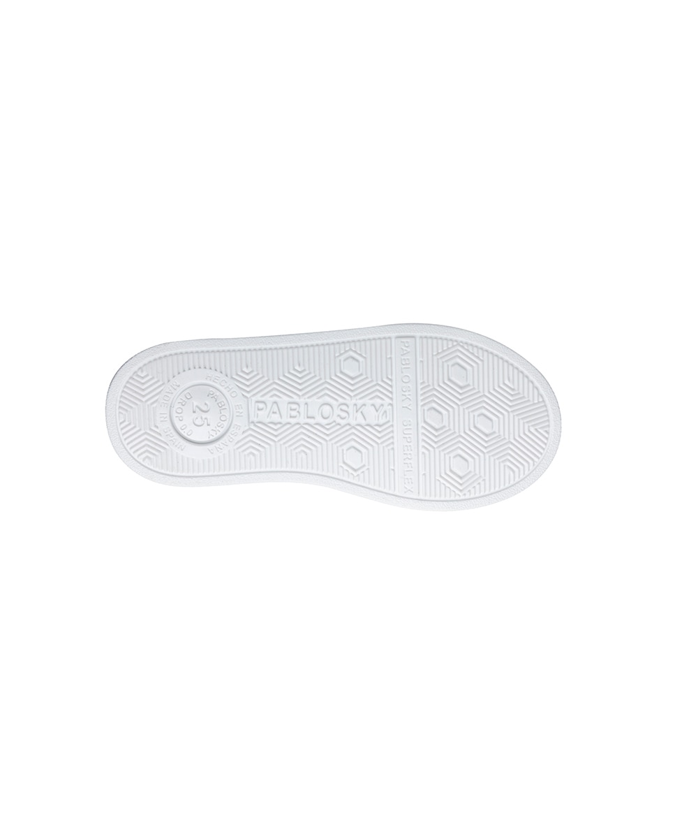 Sapatilhas Desportivas Infantil Pablosky de Pele com Velcro Azul-4