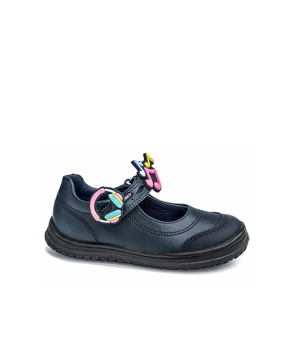 Imagem 0 de Sapatos de Presilha Infantil Pablosky Barefoot de Pele com Velcro para a Escola