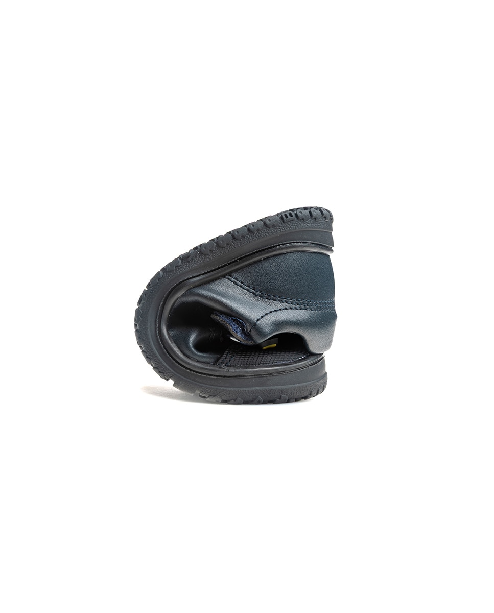 Sapatos de Presilha Infantil Pablosky Barefoot de Pele com Velcro para a Escola Azul-2