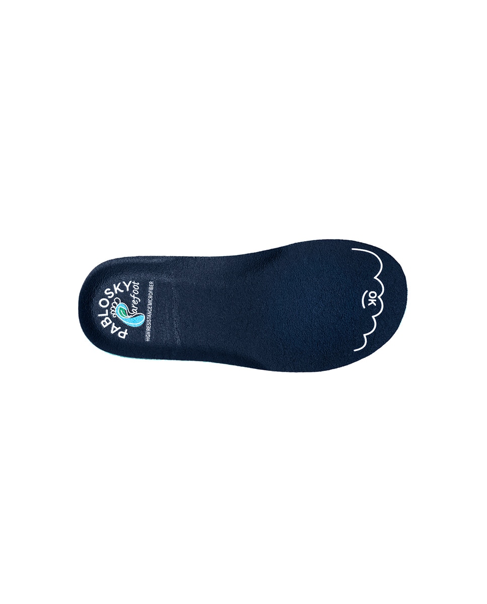 Sapatos de Presilha Infantil Pablosky Barefoot de Pele com Velcro para a Escola Azul-5