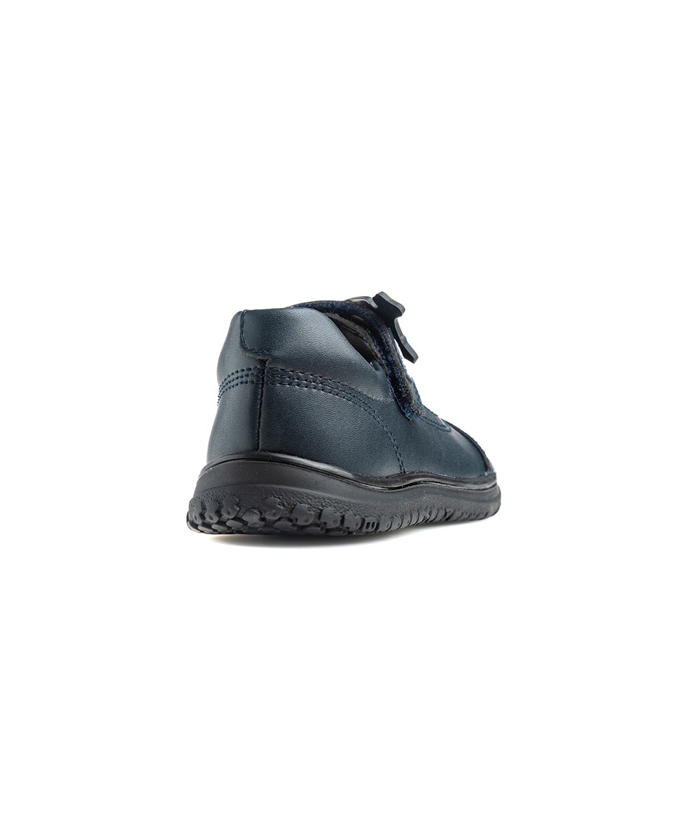 Sapatos de Presilha Infantil Pablosky Barefoot de Pele com Velcro para a Escola Azul-7