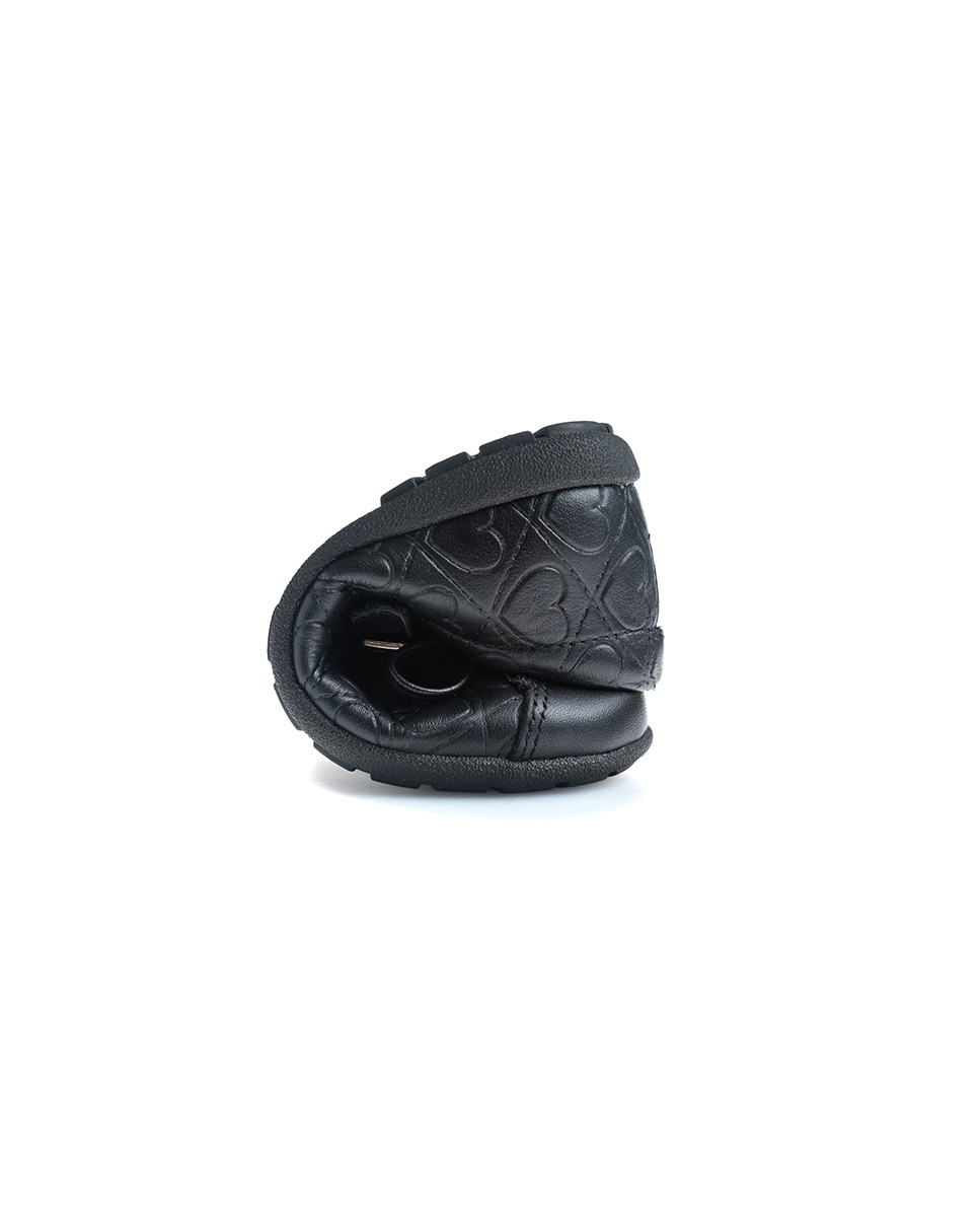 Sapatos de Presilha Infantil Pablosky de Pele com Velcro Preto-2