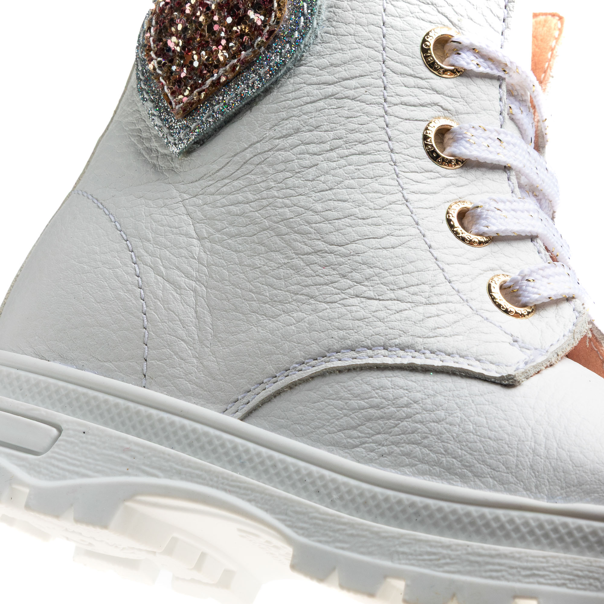 Botins Pablosky de Pele com Fecho Zip Branco-2