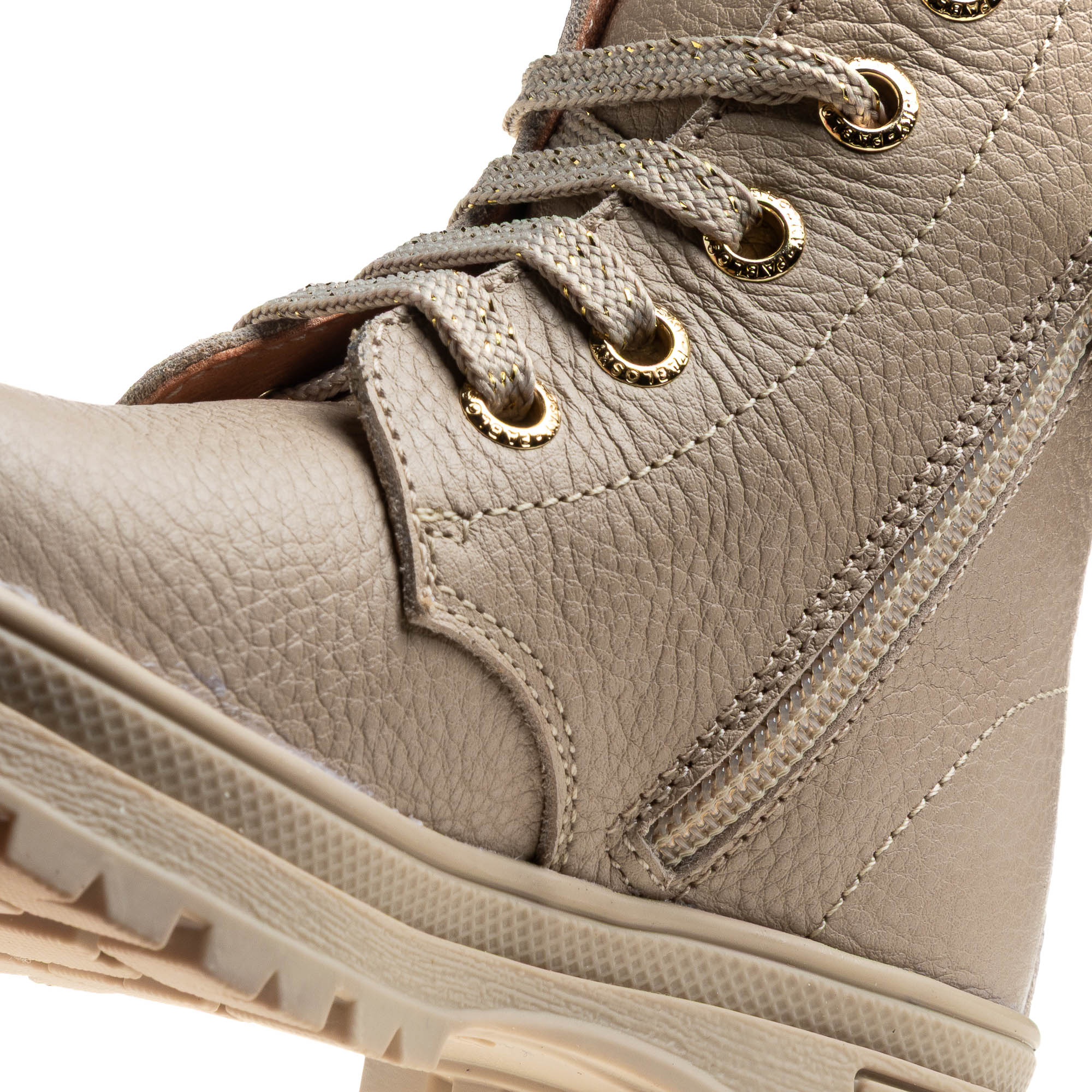 Botins Pablosky de Pele com Fecho Zip Natural-2