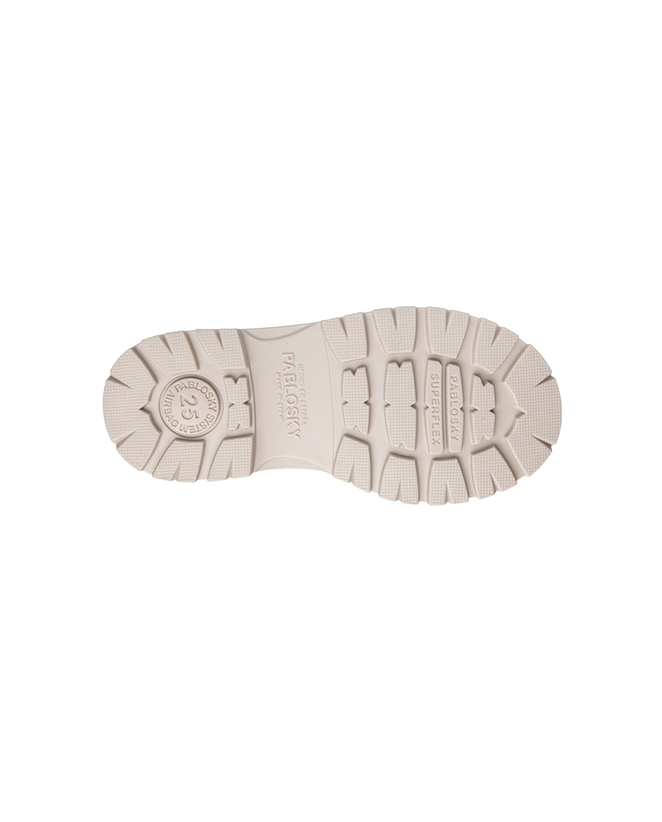 Botins Pablosky de Pele com Fecho Zip Natural-3