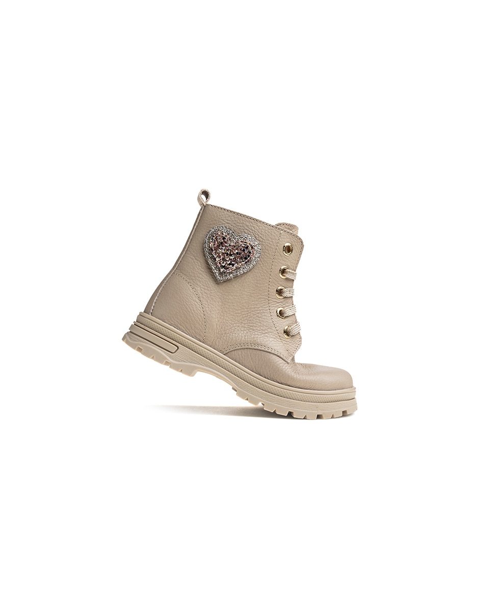 Botins Pablosky de Pele com Fecho Zip Natural-7