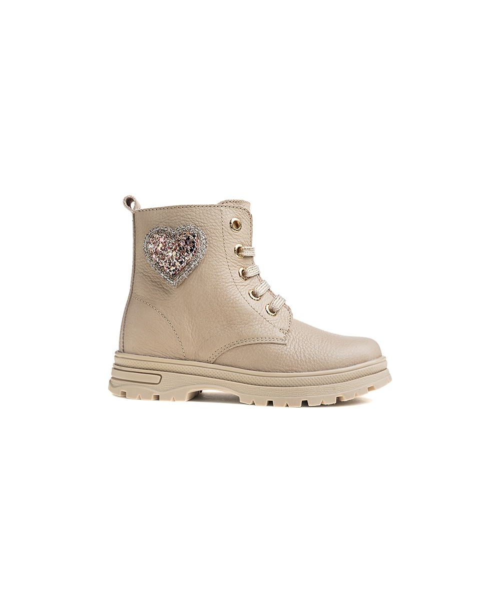 Botins Pablosky de Pele com Fecho Zip Natural-8